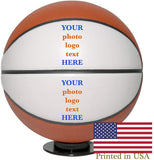 Custom Personalized Full Size Basketball - High Resolution Photos, Logos & Text