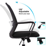 Office Chair, Mid Back Mesh Office Computer Swivel Desk Task Chair