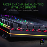 Razer Huntsman Elite Gaming Keyboard: Opto-Mechanical Key Switches - Instant Actuation - Chroma RGB Lighting - Magnetic Plush Wrist Rest- Matte Black