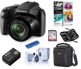 Panasonic Lumix DC-FZ80 Digital Point & Shoot Camera - Bundle with 16GB SDHC Card, Camera Bag, Cleaning Kit, Memory Wallet, Card Reader
