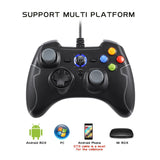Wired Gaming Controller, EasySMX PC Game Controller Joystick with Dual-Vibration Turbo and Trigger Buttons for Windows/Android/ PS3/ TV Box (Gray)