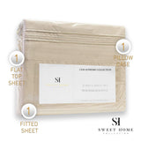 1500 Supreme Collection Extra Soft Twin Sheets Set, Beige - Luxury Bed Sheets Set with Deep Pocket Wrinkle Free Hypoallergenic Bedding Beige