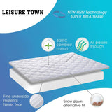 LEISURE TOWN Twin Mattress Pad Cover Cooling Mattress Topper Cotton Top Pillow Top with Snow Down Alternative Fill (8-21" Fitted Deep Pocket)