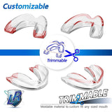 LORIOUS Mouthguard - One Size Fits All Premium Set of 4 BPA Free Moldable, Customizable and Trimmable Medical Grade Mouth guard