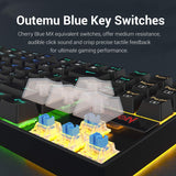 Redragon K552-RGB Mechanical Gaming Keyboard Compact 87 Key Mechanical Computer Keyboard KUMARA USB Wired Cherry MX Blue (Black RGB Backlit)