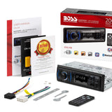 BOSS Audio Systems 616UAB Multimedia Car Stereo - Single Din LCD, Bluetooth Audio Calling, Built-in Microphone, MP3 USB, Aux-in, AM FM Radio Receiver