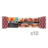 KIND Bars, Cranberry Almond + Antioxidants with Macadamia Nuts, Gluten Free, Low Sugar, 1.4oz, 12 Count