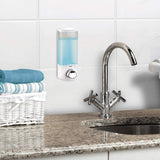 Better Living Products 76154-1 Euro Uno Shower Liquid Dispenser with Translucent Container, White