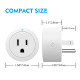 Plug, Smart Plug ESICOO, works with Alexa, Google Home Ifttt, Wi-Fi Mini Smart Outlet, Socket 1 Pack, No Hub Required (White 4 Pack)