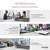 NETGEAR 8-Port Gigabit Ethernet Unmanaged Switch (GS308) - Desktop, Sturdy Metal Fanless Housing