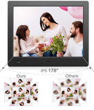 Flyamapirit Digital Picture Frame 8 inch Electronic Digital Photo Frame with High Resolution 1024x768 IPS LCD and Motion Sensor