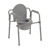 Drive Medical Steel Folding Bedside Commode