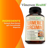 Turmeric Curcumin with Bioperine Joint Pain Relief. Anti-Inflammatory, Antioxidant Supplement with 10 milligrams of Black Pepper