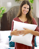 Set of 2-12 x 12 Premium Hypoallergenic Stuffer Pillow Inserts Square Polyester, Standard/White