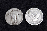 1923-1930 U.S. Standing Liberty Silver Quarter Dollar, (1-Coin) Strong Full Date (1/4) VG and better