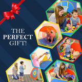 5pc Kids Ball Pit Tents and Tunnels, Toddler Jungle Gym Play Tent with Play Crawl Tunnel Toy, for Boys babies infants Children