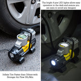 AstroAI Portable Air Compressor Pump, Digital Tire Inflator 12V DC Electric Gauge with Larger Air Flow 35L/Min, LED Light, Overheat Protection Yellow