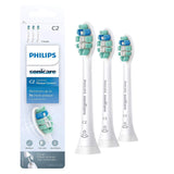 Genuine Philips Sonicare Optimal Plaque Control replacement toothbrush heads, HX9023/65, BrushSync technology, White 3-pk