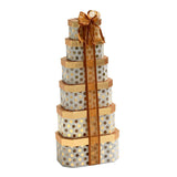Broadway Basketeers Gourmet Gift Tower with an Assortment of Snacks, Sweets, Cookies and Nuts