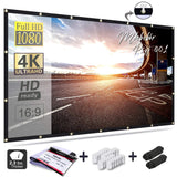Mdbebbr 120 inch Projection Screen 16:9 HD Foldable Anti-crease Portable Projector Movies Screen