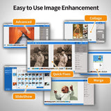 Plustek Photo Scanner - ephoto Z300, Scan 4x6 Photo in 2sec, Auto Crop and Deskew with CCD Sensor. Support Mac and PC