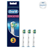 Oral B Floss Action Replacement Brush Heads Refill, 3 Count