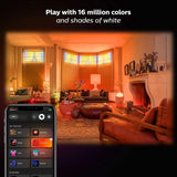 Philips Hue White and Color Ambiance LED Smart Light Bulb Starter Kit, 3 A19 Smart Bulbs & 1 Hue Hub