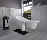 Utopia Towels Cotton Banded Bath Mats, 2 Pack (21 x 34 Inches), Black