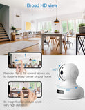 Wireless Camera, 1080P HD WiFi Pet Camera Baby Monitor, Pan/Tilt/Zoom IP Camera for Elder/Nanny Security Cam Night Vision Motion Detection 2-Way Audio
