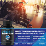 Havasu Nutrition Extra Strength L Arginine - 1200mg Nitric Oxide Supplement for Muscle Growth, Vascularity and Energy - L-Citrulline & Essential