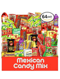 Mexican Candy Assortment Snacks (64 Count), Variety Of Spicy, Sweet, Sour Bulk Candies Dulces Mexicanos, Includes Lucas Candy, Pelon, Vero Lollipop
