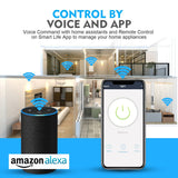 Plug, Smart Plug ESICOO, works with Alexa, Google Home Ifttt, Wi-Fi Mini Smart Outlet, Socket 1 Pack, No Hub Required (White 4 Pack)