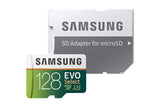 Samsung 128GB 100MB/s (U3) MicroSDXC Evo Select Memory Card with Adapter (MB-ME128GA/AM)