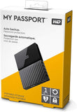 Western Digital 1TB Black My Passport Portable External Hard Drive - USB 3.0 - WDBYNN0010BBK-WESN