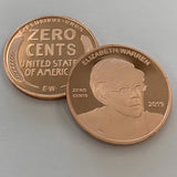 Aizics Mint Set of 4 Zero Cents Pennies/Alexandria Ocasio-Cortez AOC, Joe Biden, Bernie Sanders & Elizabeth Warren | Democrat Novelty Coin Token