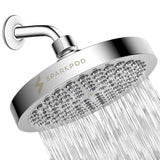 SparkPod Shower Head - High Pressure Rain - Luxury Modern Chrome Look - Easy Tool Free Installation - The Perfect Adjustable Replacement