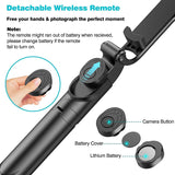 Selfie Stick, Extendable Selfie Stick Tripod with Detachable Wireless Remote and Tripod Stand Selfie Stick