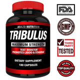 Tribulus Terrestris Extract Powder - Testosterone Booster with Estrogen Blocker - 45% Steroidal Saponins 1500mg - Arazo Nutrition USA