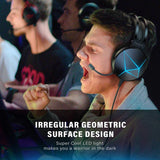 PeohZarr Gaming Headset Xbox one Headset PS4 Headset with 7.1 Surround Sound PC Headset with Mic & Light, Over Ear Headphones
