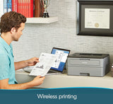 Brother Compact Monochrome Laser Printer, HL-L2350DW, Wireless Printing, Duplex Two-Sided Printing, Amazon Dash Replenishment Enabled