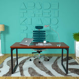 Computer Desk 39", Modern Simple Style Desk for Home Office, Sturdy Writing Desk, Coleshome, Teak