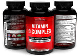 Super B Complex Vitamins - All B Vitamins Including B12, B1, B2, B3, B5, B6, B7, B9, Folic Acid - Vitamin B Complex Supplement for Stress, Energy
