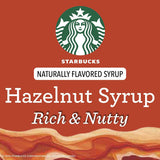 Starbucks Naturally Flavored Coffee Syrup Variety Pack, 2 Vanilla, 1 Hazelnut, 1 Caramel (4 Bottles Total)