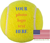 Custom Personalized Tennis Ball - High Resolution Photos, Logos & Text on Tennis Balls