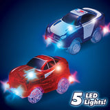 Ontel Magic Tracks Mega Set with 2 LED Race Car and 18 ft. of Flexible, Bendable Glow in the Dark Racetrack, As Seen on TV