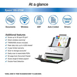 Epson DS-575W Wireless Document Scanner: 35ppm, Twain & ISIS Drivers, 3-Year Warranty with Next Business Day Replacement