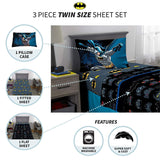 Franco Kids Bedding Super Soft Sheet Set, 3 Piece Twin Size, Batman
