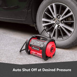Tire Inflator Air Compressor, 12V DC / 110V AC Dual Power Tire Pump with Inflation and Deflation Modes, Dual Powerful Motors, Digital Pressure Gauge