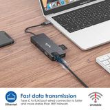 USB C Hub, 9-in-1 USB C Adapter with 4K USB C to HDMI,VGA, USB C Charging, 2 USB 3.0, SD/TF Card Reader