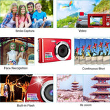 HD Mini Digital Cameras,21MP Point and Shoot Digital Video Cameras-Travel,Camping,Gifts